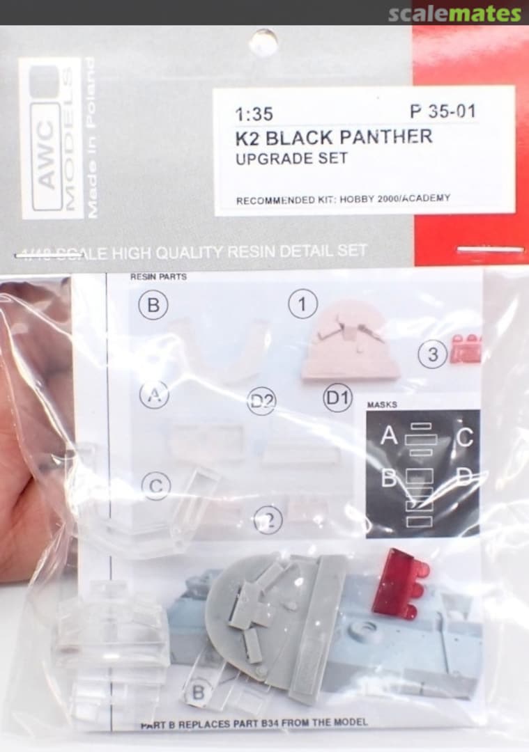 Boxart K2 Black Panther upgrade set P35-01 AWC Models Boxart K2 Black Panther upgrade set P35-01 AWC Models