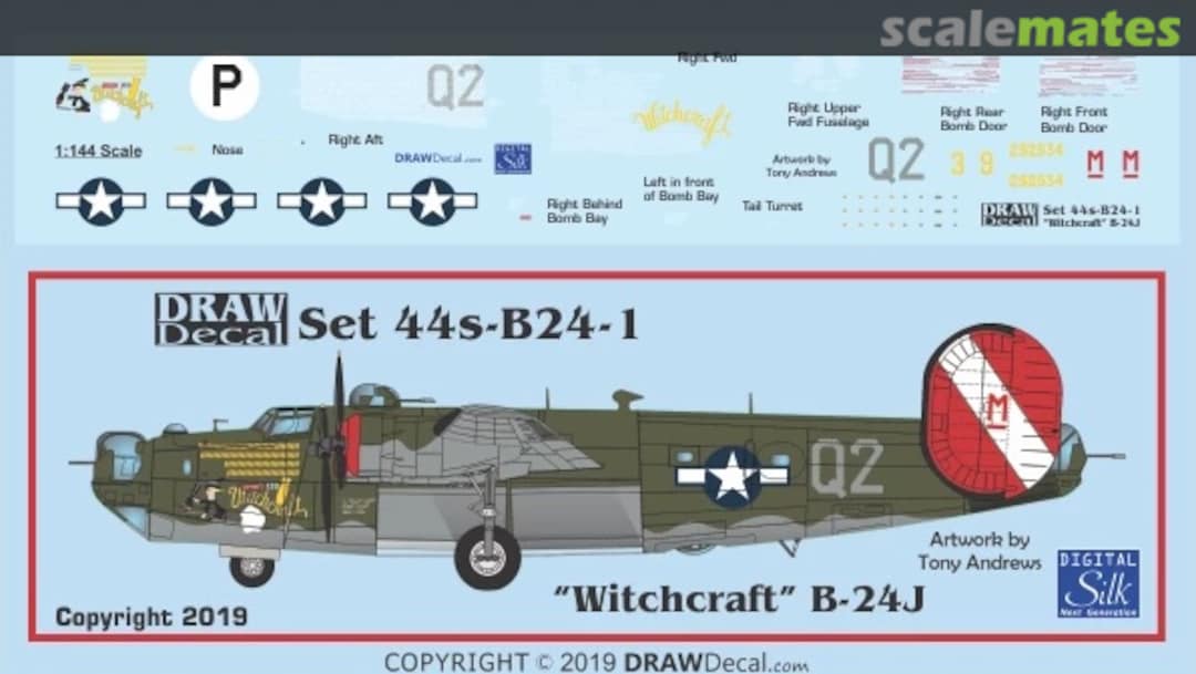 Boxart “Witchcraft” B-24J 44-B24-01 Draw Decal Boxart “Witchcraft” B-24J 44-B24-01 Draw Decal