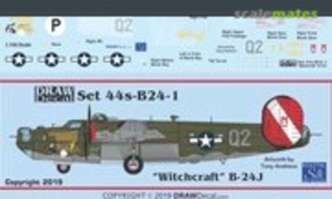 1:144 “Witchcraft” B-24J (Draw Decal 44-B24-01) 44-B24-01