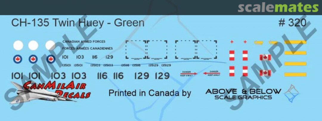 Boxart Bell CH-135 Twin Huey 320 Above & Below Graphics