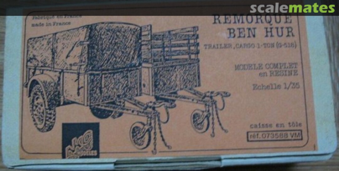 Boxart Remorque Ben Hur 073588 VM NKC Modeles Boxart Remorque Ben Hur 073588 VM NKC Modeles