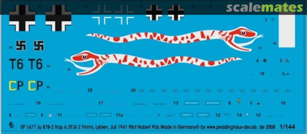 Boxart Ju 87B-2 Trop 6./ST.G 2 Tmimi, Lybien Juli 1941 Pilot Hubert Pölz EP 1677 Peddinghaus-Decals Boxart Ju 87B-2 Trop 6./ST.G 2 Tmimi, Lybien Juli 1941 Pilot Hubert Pölz EP 1677 Peddinghaus-Decals