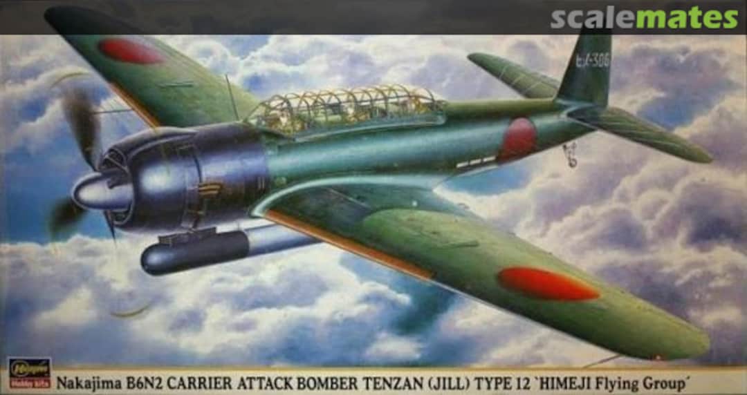 Boxart Nakajima B6N2 Carrier Attack Bomber Tenzan (Jill) Type 12 `Himeji Flying Group´ 09390 Hasegawa Boxart Nakajima B6N2 Carrier Attack Bomber Tenzan (Jill) Type 12 `Himeji Flying Group´ 09390 Hasegawa