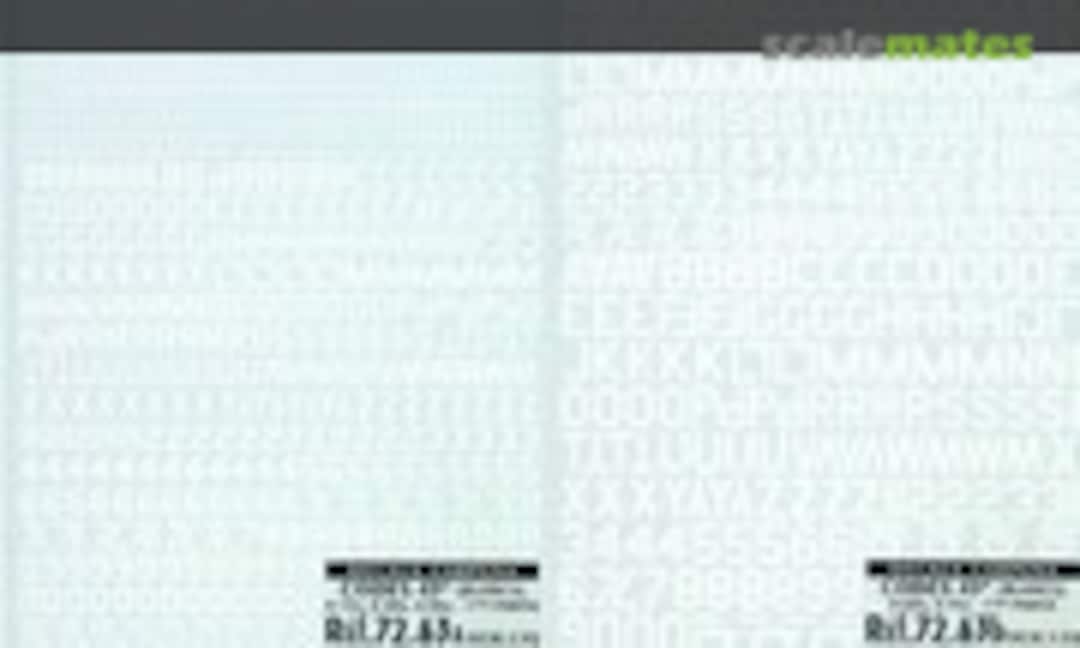 1:72 Codes 45º (White) 0.15m, 0.20m, 0.50m & 0.60m, 0.75m (Carpena 72.63) 72.63