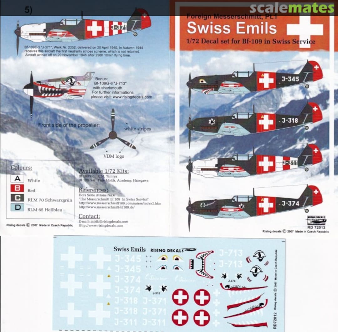 Boxart Swiss Emils RD 72012 Rising Decals Boxart Swiss Emils RD 72012 Rising Decals