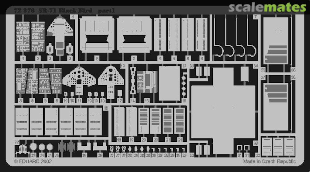 Boxart Lockheed SR-71 Blackbird - PE Details part 1 72376 Eduard Boxart Lockheed SR-71 Blackbird - PE Details part 1 72376 Eduard