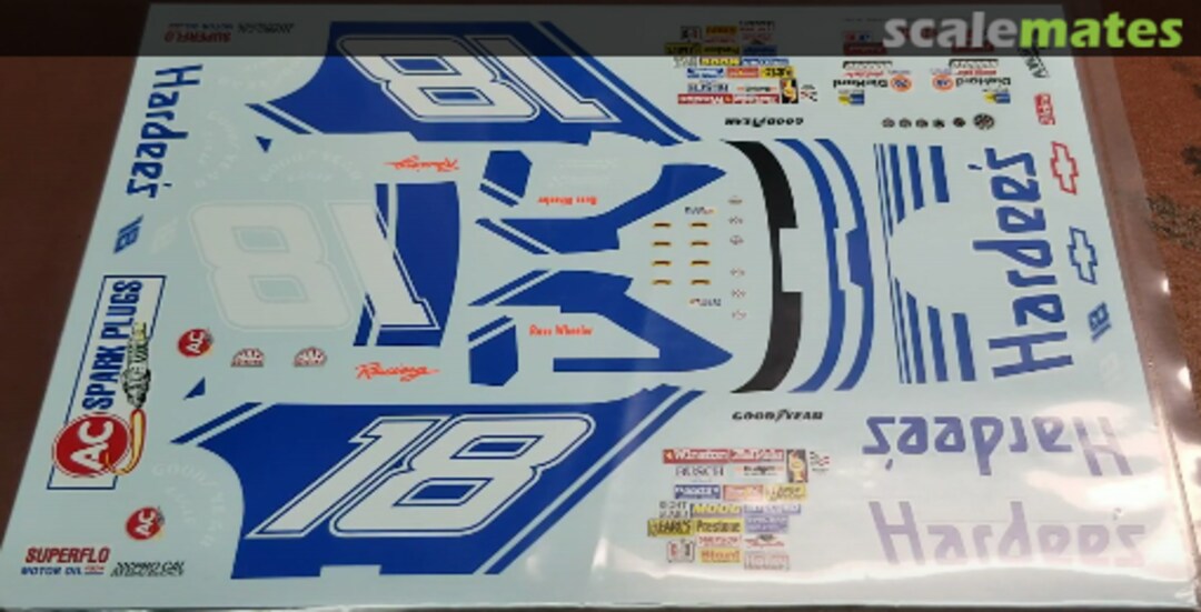 Boxart #18 Hardee's Lumina Days of Thunder Powerslide Decals Boxart #18 Hardee's Lumina Days of Thunder Powerslide Decals