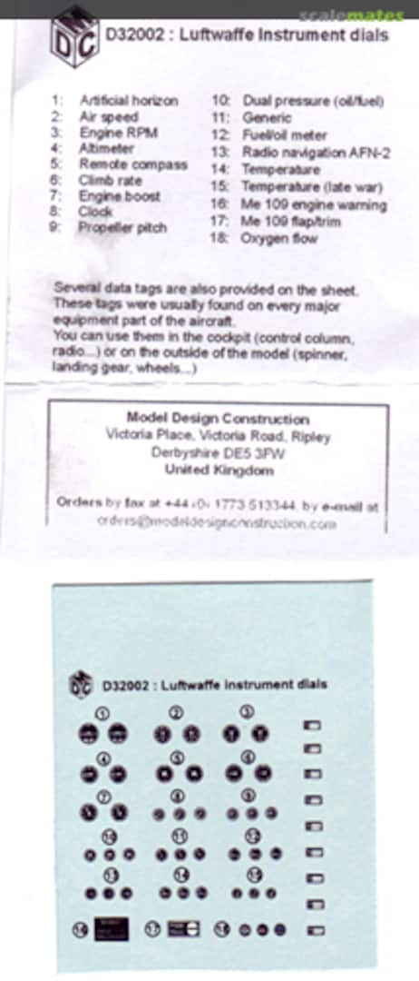 Boxart Luftwaffe Instrument Dials D32002 Model Design Construction Boxart Luftwaffe Instrument Dials D32002 Model Design Construction