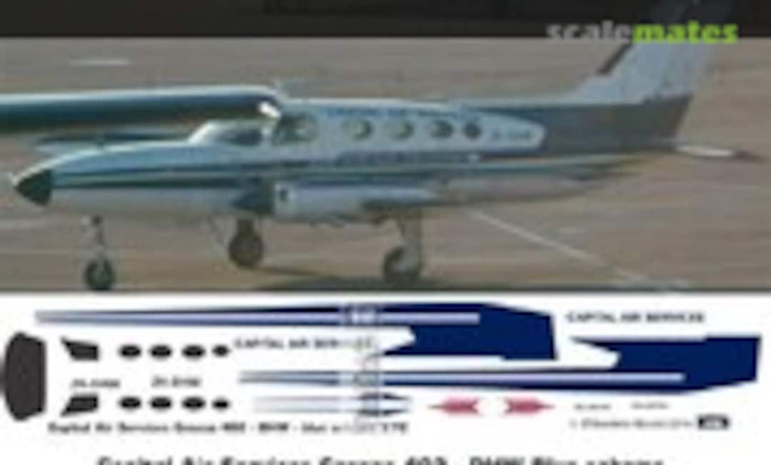 1:72 Cessna 402 - Capital Air Services DHW Blue (Oldmodels Decals OMD0560) OMD0560