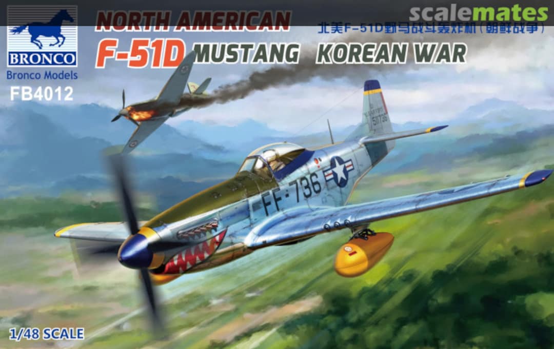 Boxart North American F-51D Mustang FB4012 Bronco Boxart North American F-51D Mustang FB4012 Bronco