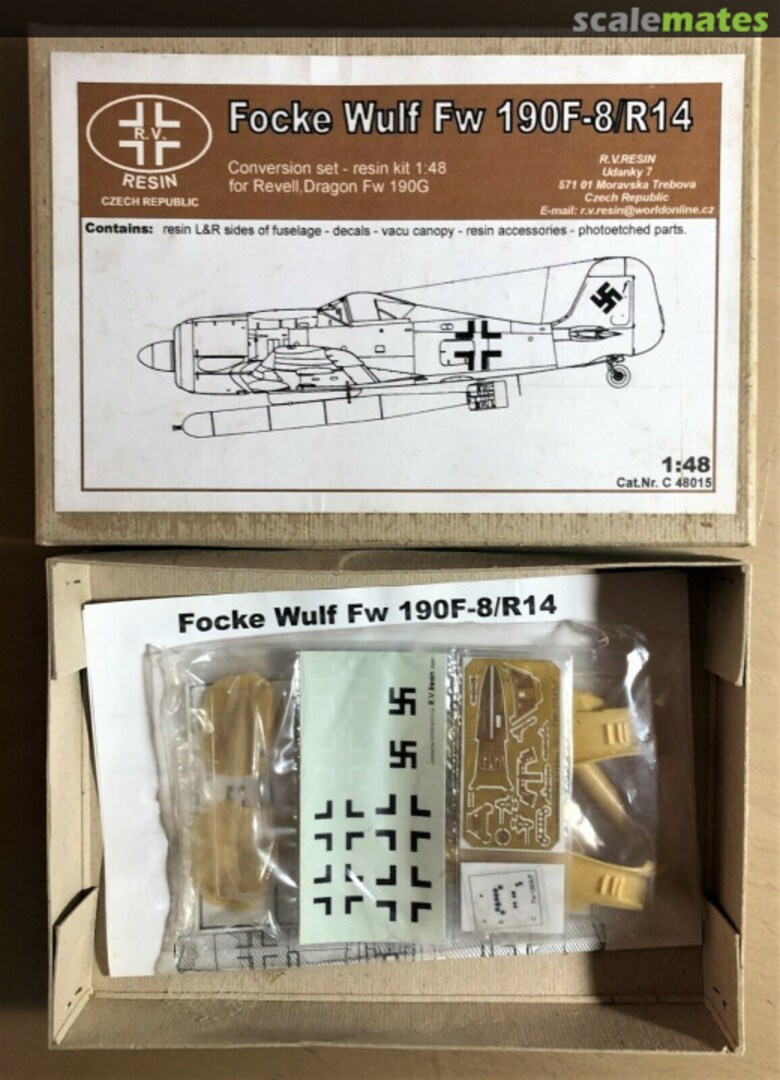 Boxart Focke Wulf Fw 190F-8/R14 C48015 R.V. Resin Boxart Focke Wulf Fw 190F-8/R14 C48015 R.V. Resin