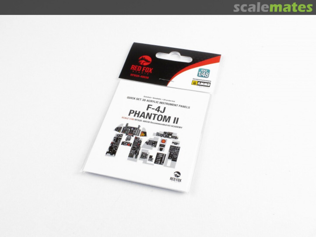 Boxart F-4J Phantom II Quick Set 3D Acrylic Instrument Panel RFSQS-48038 Red Fox Studio