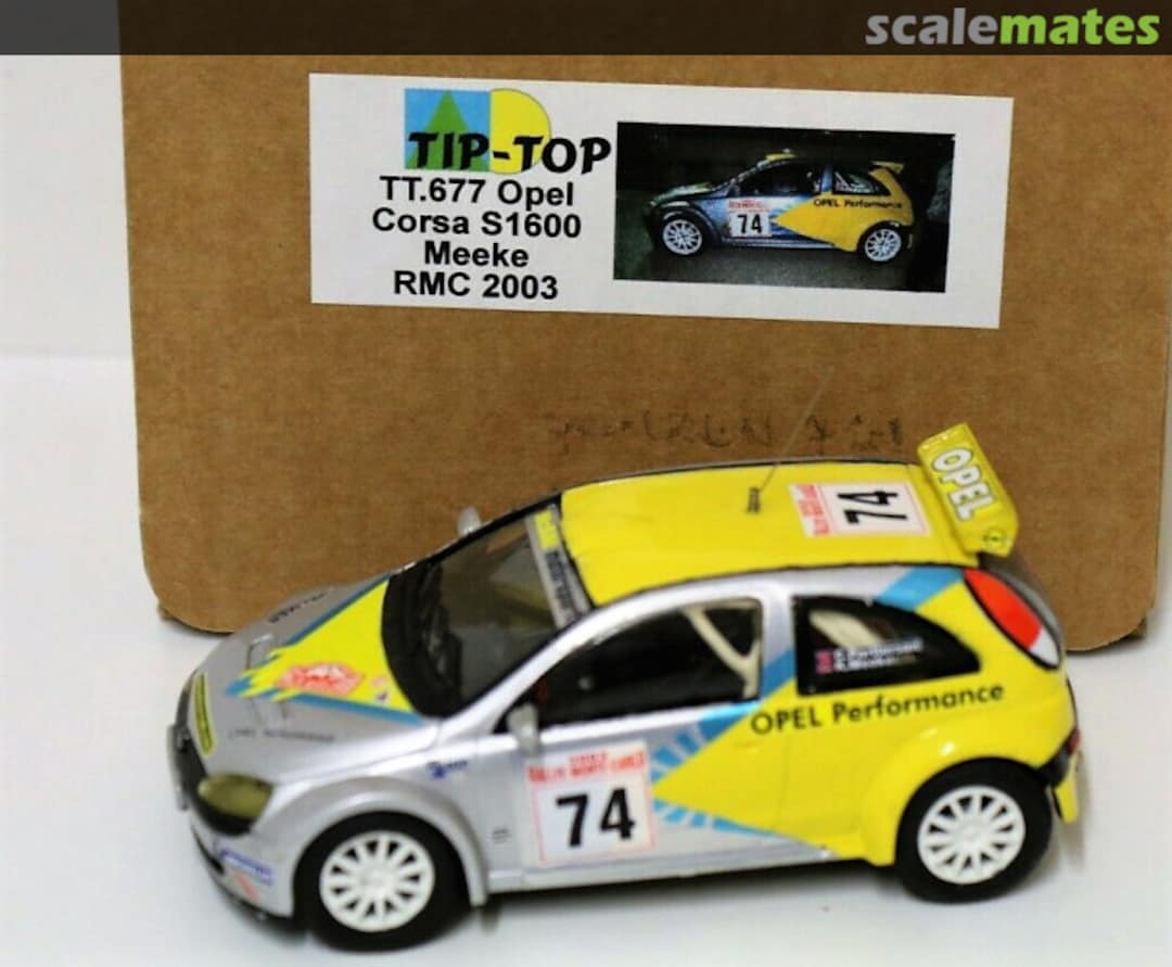 Boxart Opel Corsa S1600 [GG VP 307] "OPEL Performance" TT677 TIP-TOP