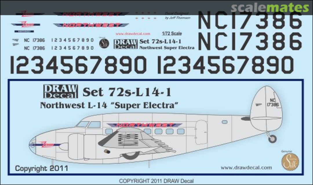 Boxart Lockheed L-14 Super Electra 72-L14-1 Draw Decal Boxart Lockheed L-14 Super Electra 72-L14-1 Draw Decal