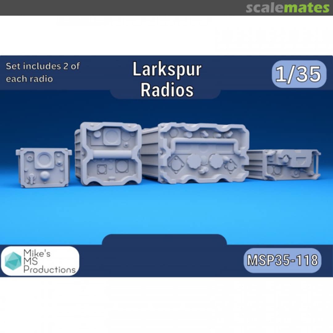 Boxart Larkspur Radios Set MSP35-118 Mike's MS Productions