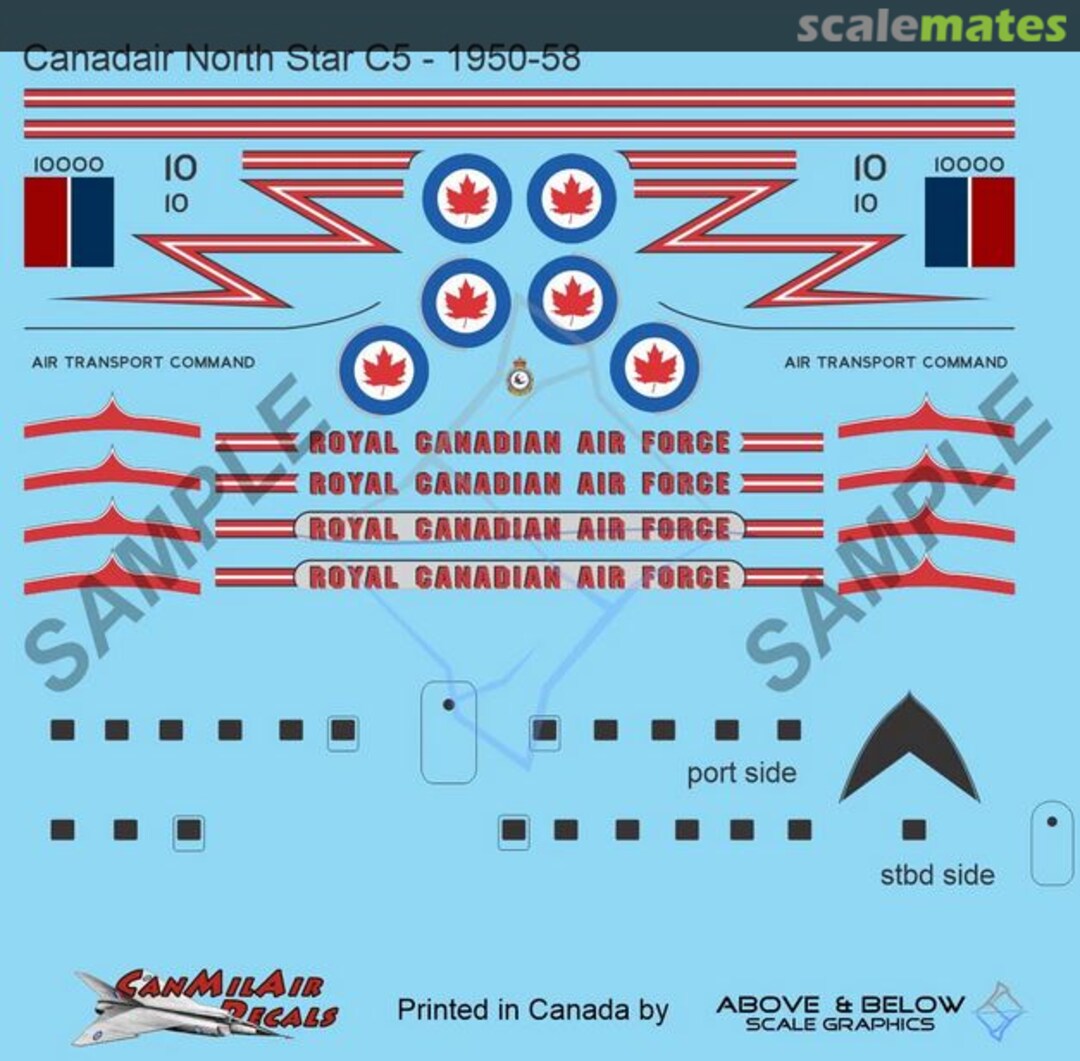 Boxart Canadair North Star C5 - RCAF+3 (Combo Set) 120-121-122 Above & Below Graphics Boxart Canadair North Star C5 - RCAF+3 (Combo Set) 120-121-122 Above & Below Graphics