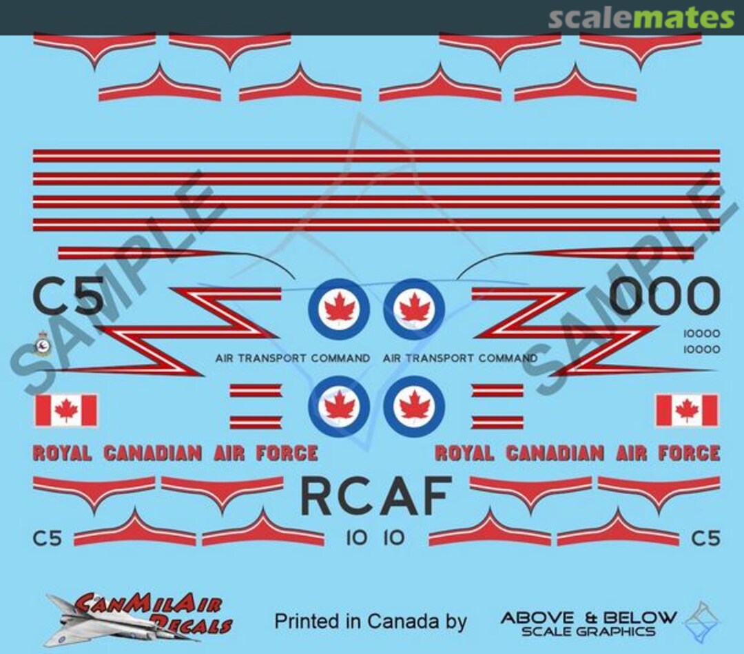 Contents Canadair North Star C5 - RCAF+3 (Combo Set) 120-121-122 Above & Below Graphics Contents Canadair North Star C5 - RCAF+3 (Combo Set) 120-121-122 Above & Below Graphics