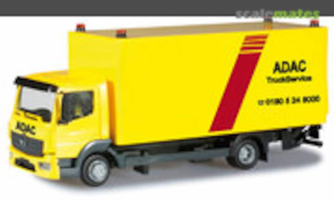 Mercedes-Benz Atego Koffer-LKW mit Ladebordwand &quot;ADAC Truck Service&quot; (Herpa 303408)