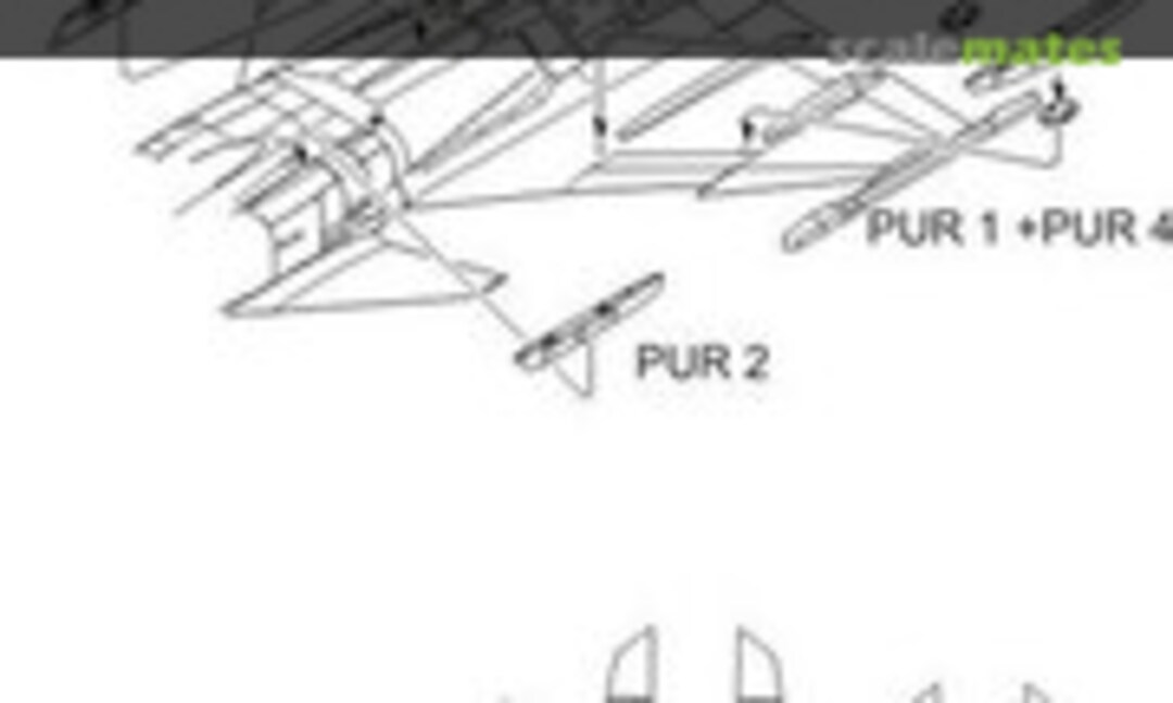 1:48 JAS-39C/D Wing and fuselage pylons (CMK Q48067) Q48067
