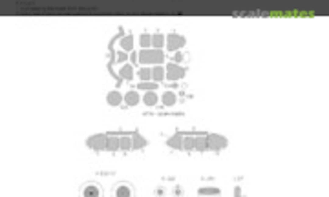 1:48 P-51B Mustang BASIC kabuki masks (New Ware NWAM0495) NWAM0495