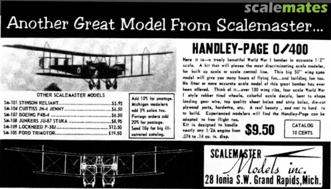 Boxart Handley-Page 0/400 SM-110 Scalemaster