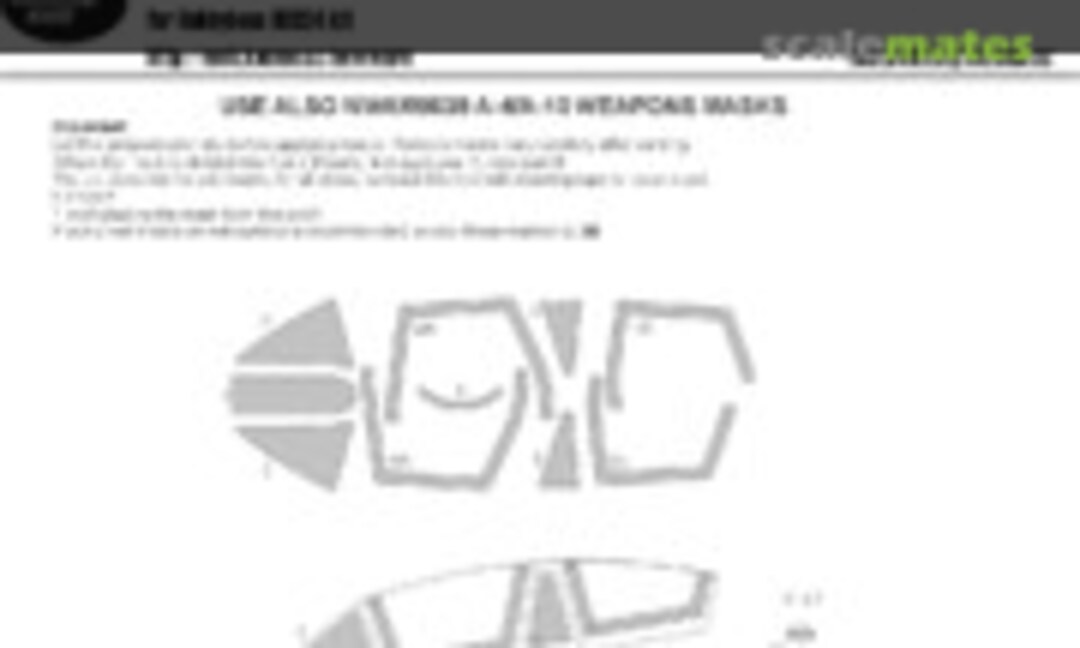 1:48 N/AW A-10A Thunderbolt II - BASIC kabuki masks (New Ware NWAM0637) NWAM0637