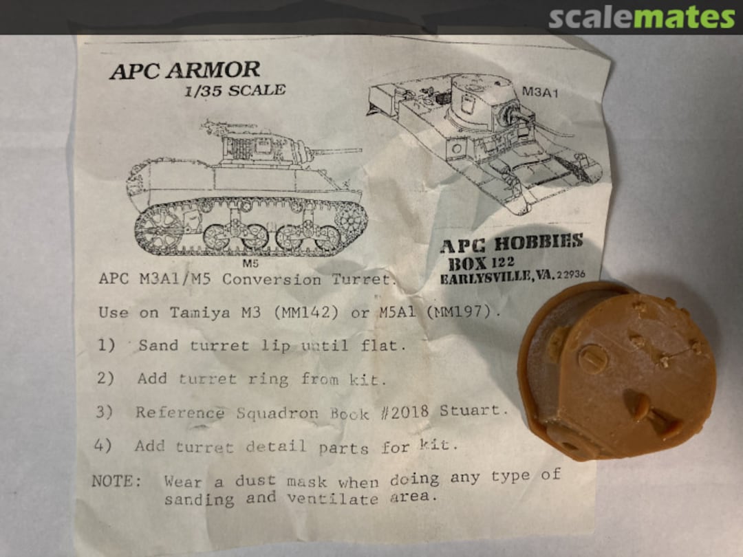 Boxart APC M3A1/M5 Conversion Turret APC001 APC Hobbies Boxart APC M3A1/M5 Conversion Turret APC001 APC Hobbies