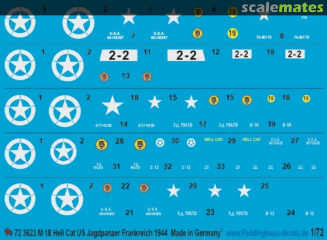 Boxart M18 Hellcat US Jagdpanzer Normandie 72 3623 Peddinghaus-Decals Boxart M18 Hellcat US Jagdpanzer Normandie 72 3623 Peddinghaus-Decals