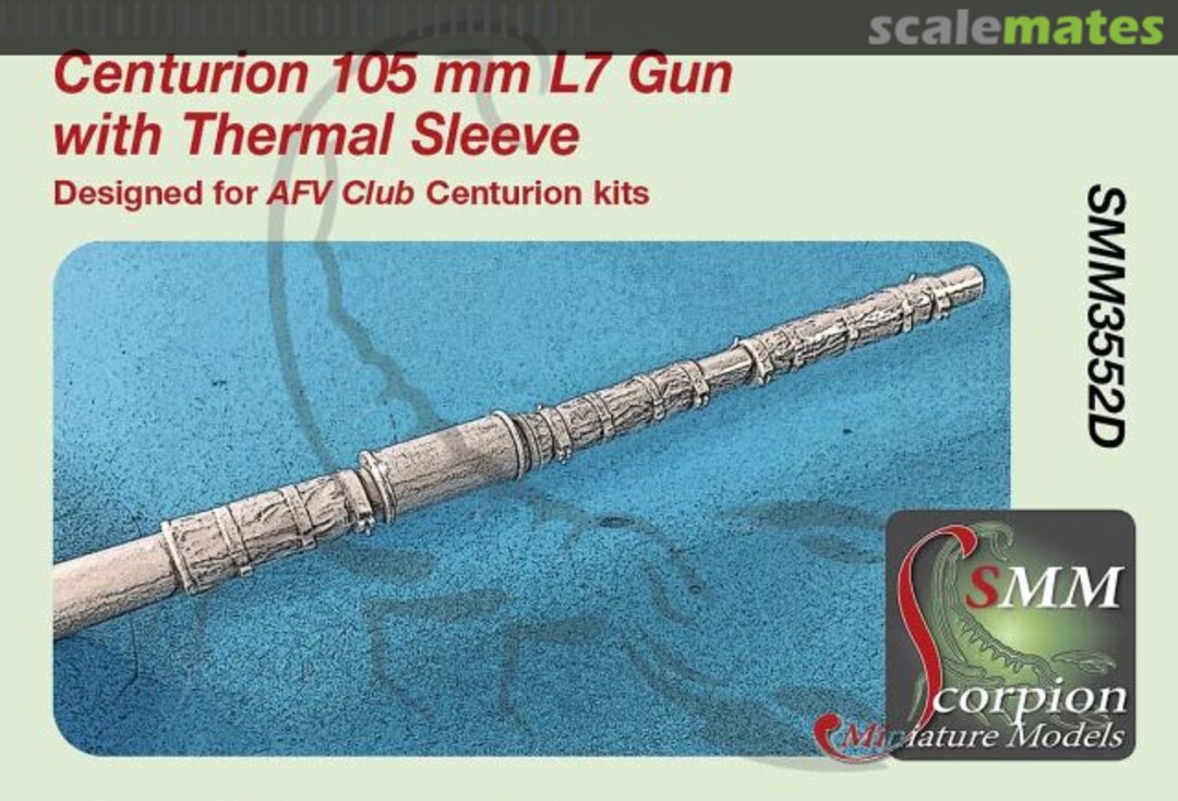 Boxart Centurion 105 mm L7 Gun with Thermal Sleeve SMM3552D Scorpion Miniature Models Boxart Centurion 105 mm L7 Gun with Thermal Sleeve SMM3552D Scorpion Miniature Models