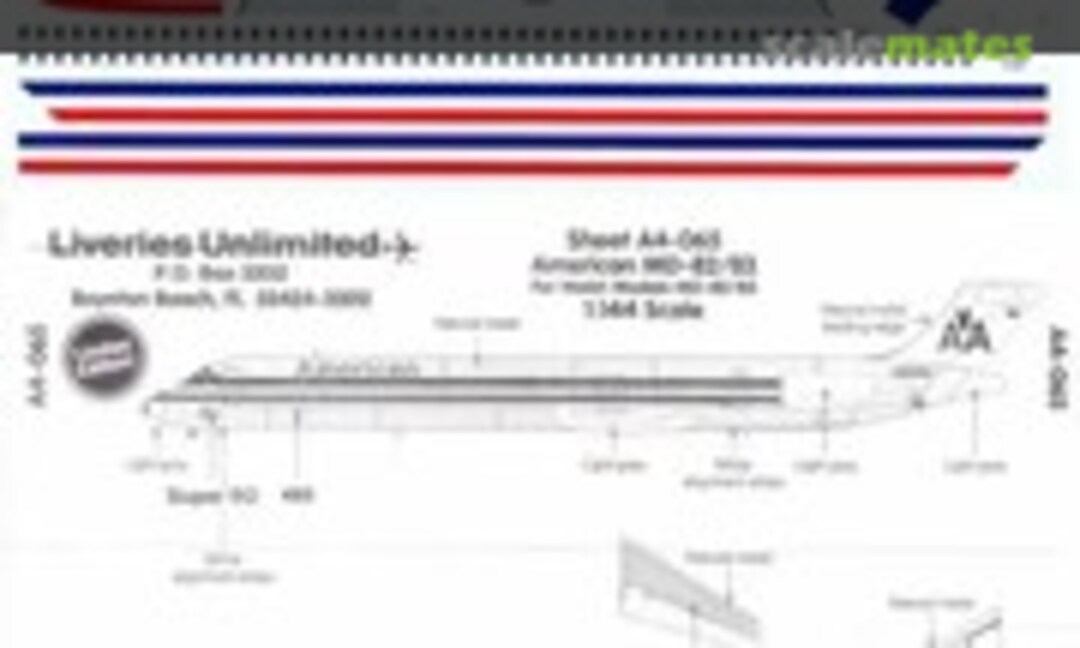 1:144 American MD-82/83 (Liveries Unlimited/Airway Graphics A4-065) A4-065