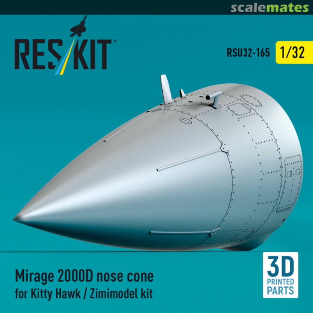 Boxart Mirage 2000D nose cone (Kitty Hawk/Zimimodel) (3D Printed) RSU32-0165 ResKit Boxart Mirage 2000D nose cone (Kitty Hawk/Zimimodel) (3D Printed) RSU32-0165 ResKit