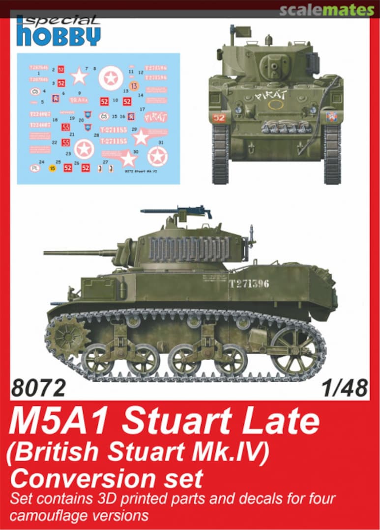 Boxart M5A1 Stuart Late (British Stuart Mk.VI) Conversion set CMK8072 CMK Boxart M5A1 Stuart Late (British Stuart Mk.VI) Conversion set CMK8072 CMK