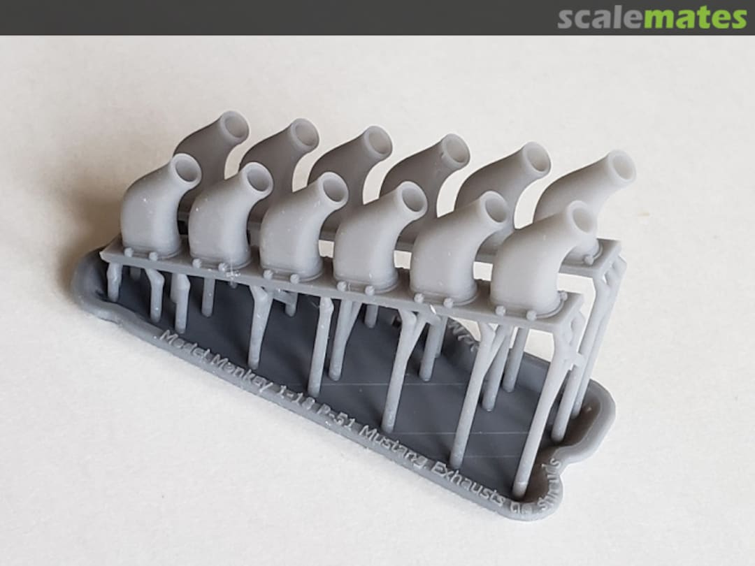 Boxart P-51 Mustang Exhausts (no shrouds) MM18-P51exhaust shrd Model Monkey Boxart P-51 Mustang Exhausts (no shrouds) MM18-P51exhaust shrd Model Monkey