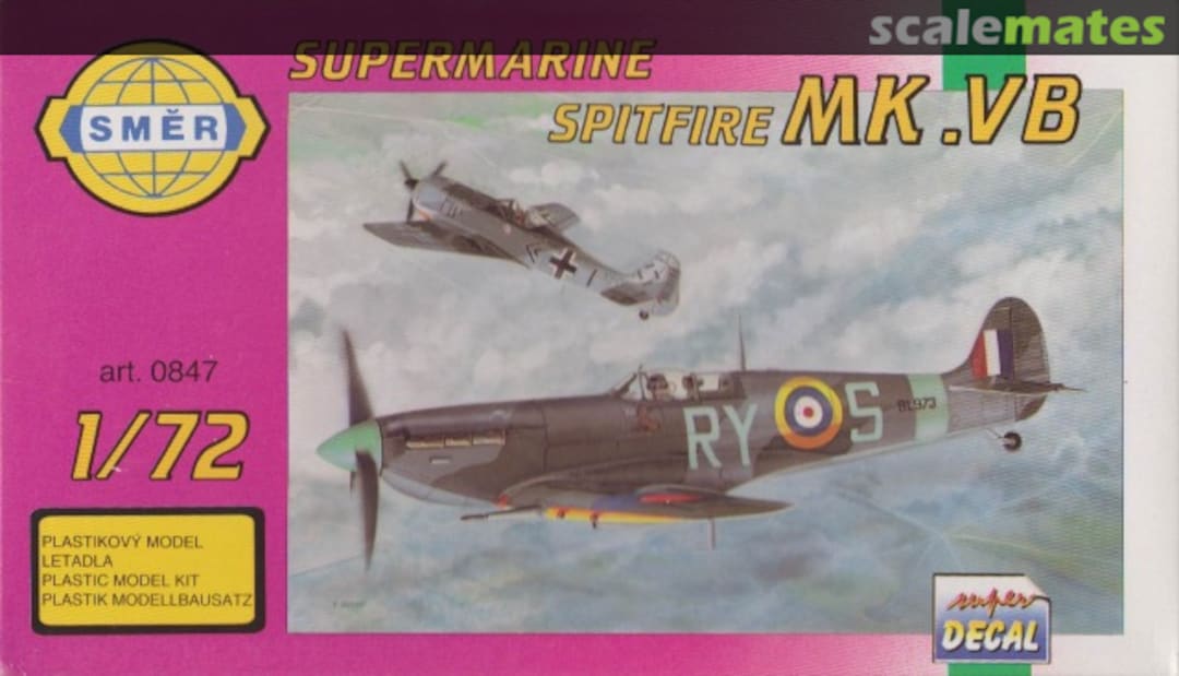Boxart Supermarine Spitfire Mk.VB 0847 Směr Boxart Supermarine Spitfire Mk.VB 0847 Směr