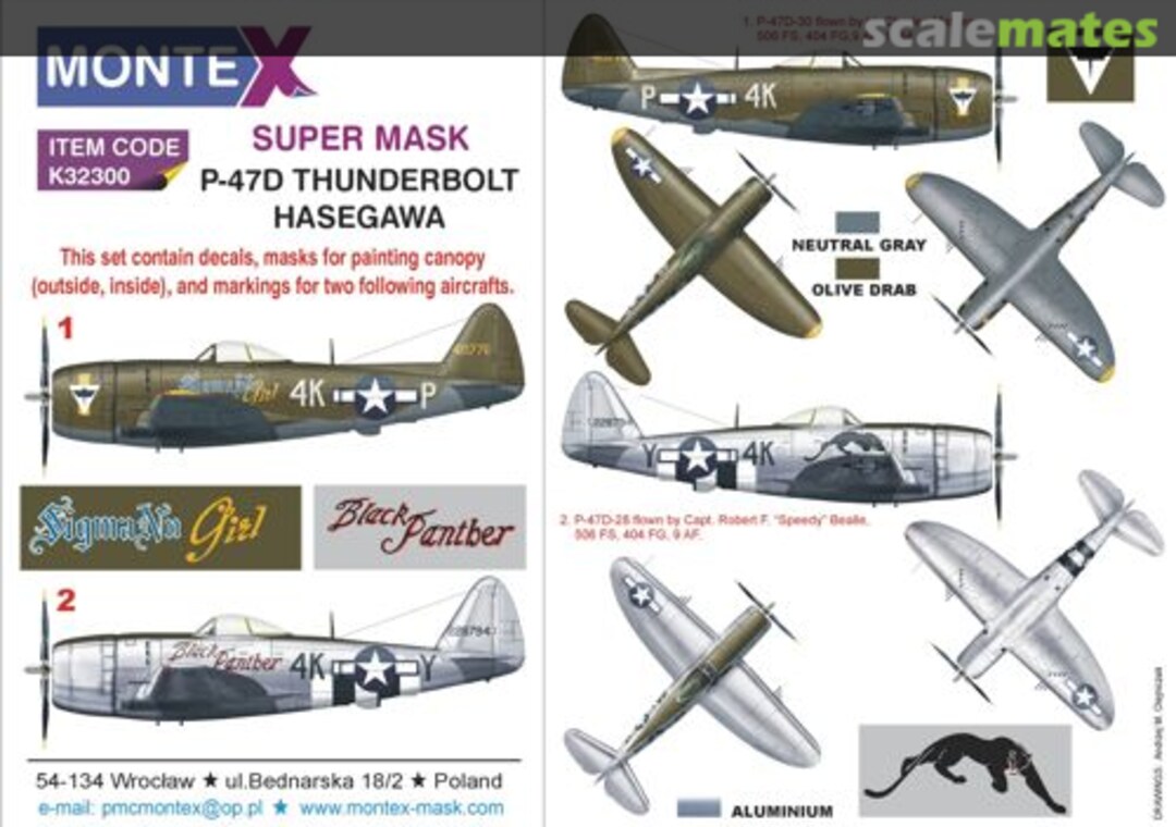 Boxart Republic P-47D Thunderbolt K32300 Montex Boxart Republic P-47D Thunderbolt K32300 Montex