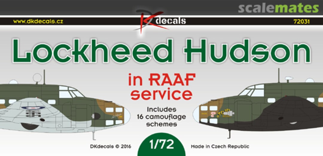 Boxart Lockheed Hudson 72031 DK Decals Boxart Lockheed Hudson 72031 DK Decals