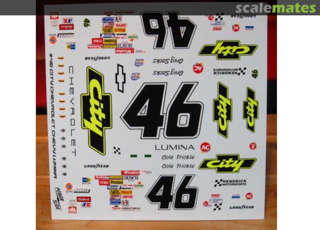 Boxart #46 City Chevy Days of Thunder PS-3919 Powerslide Decals Boxart #46 City Chevy Days of Thunder PS-3919 Powerslide Decals