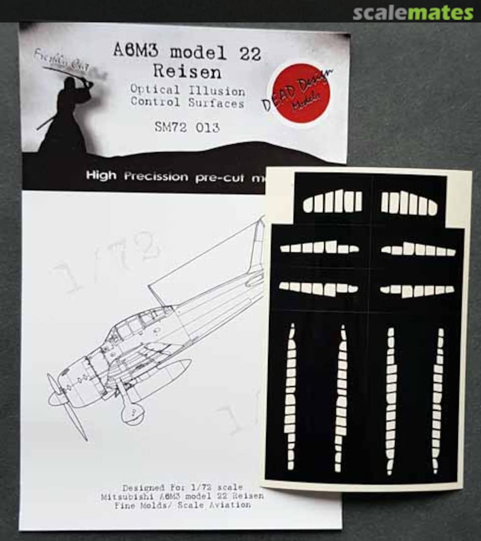 Boxart Mitsubishi A6M3 m.22 Reisen Control Surfaces SM72013 DEAD Design Models Boxart Mitsubishi A6M3 m.22 Reisen Control Surfaces SM72013 DEAD Design Models