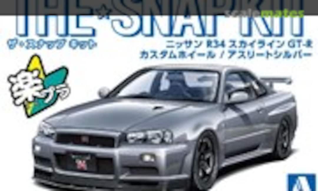 1:32 Nissan R34 Skyline GT-R Custom Wheels / Athlete Silver (Aoshima 066331)