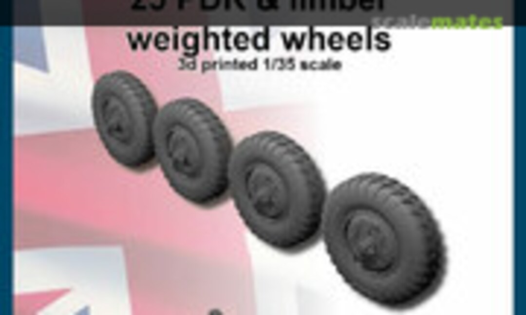 1:35 25 PDR gun & limber, weighted wheels (FC Model Trend 37183) 37183