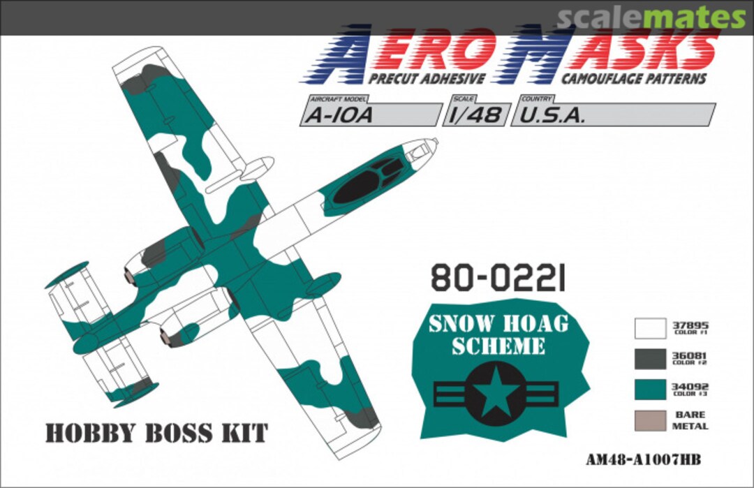 Boxart A-10A USA SNOW HOAG Scheme AM48-A1007HB AeroMasks Boxart A-10A USA SNOW HOAG Scheme AM48-A1007HB AeroMasks