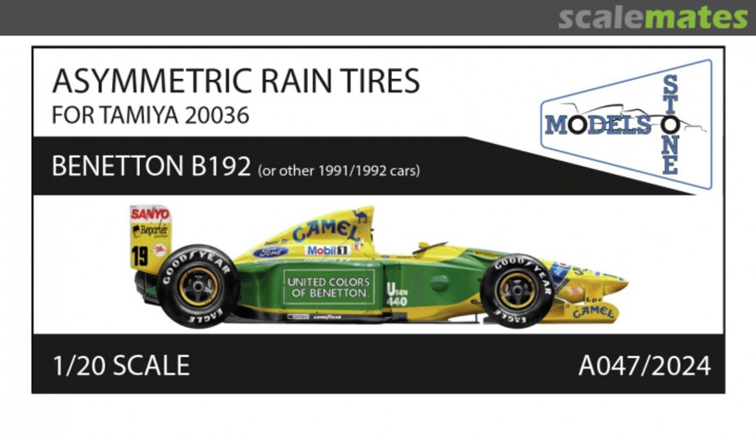 Boxart Asymmetric Rain Tires A047/2024 Stone Models Boxart Asymmetric Rain Tires A047/2024 Stone Models