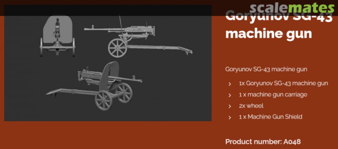 Boxart Goryunov SG-43 machine gun A048 Firma49