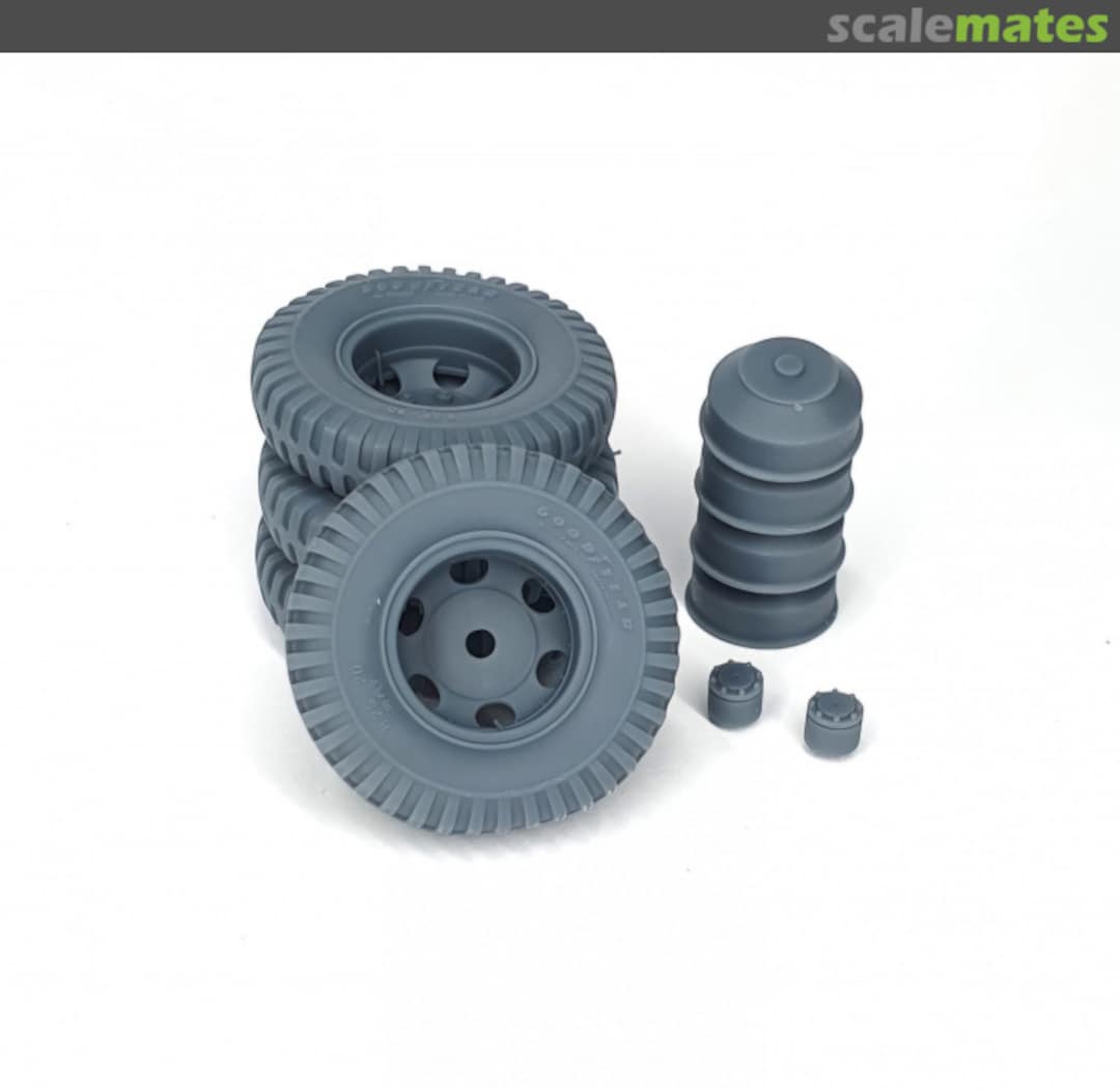 Boxart WTCT-6 Trailer road wheels set (weighted) 35-244 Pimp my Miniatures