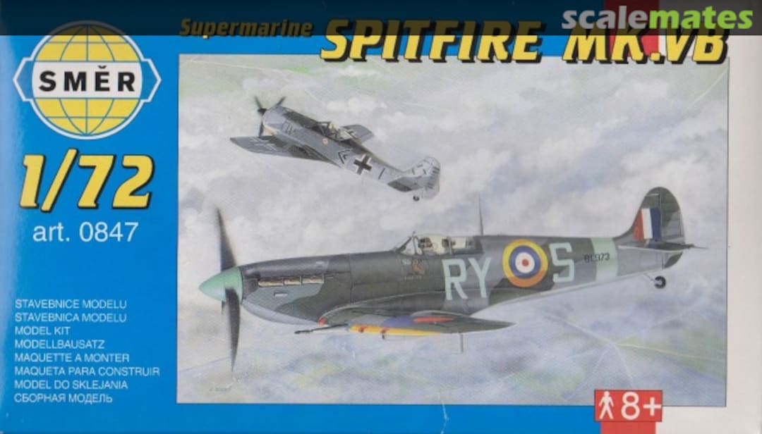 Boxart Supermarine Spitfire Mk.VB 0847 Směr Boxart Supermarine Spitfire Mk.VB 0847 Směr