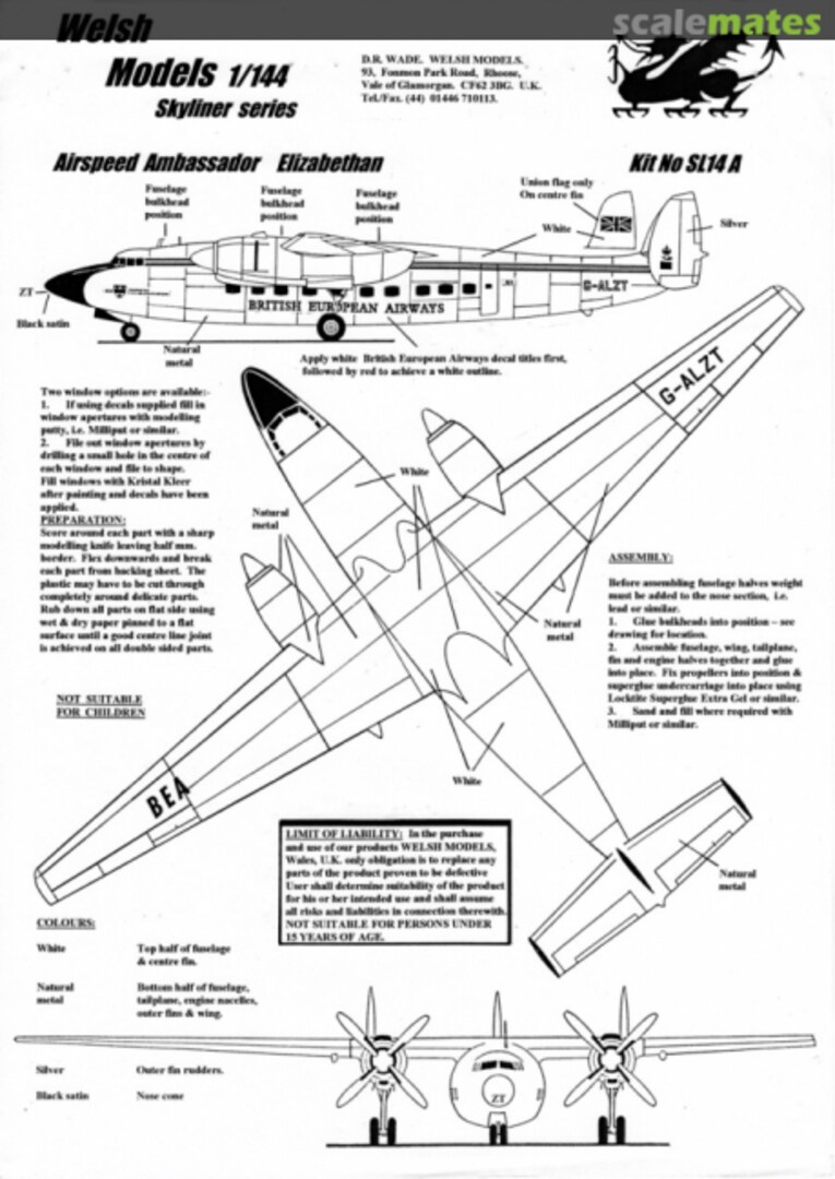 Boxart Airspeed Ambassador Elizabethan SL014A Welsh Models Boxart Airspeed Ambassador Elizabethan SL014A Welsh Models