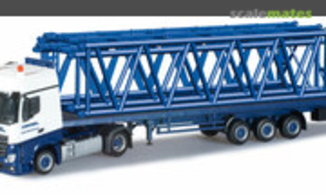 Mercedes-Benz Actros Bigspace Rungen-Sattelzug mit Gittermastteilen für Liebherr LR 1600/2 &quot;Wasel Krane&quot; (Herpa 303439)