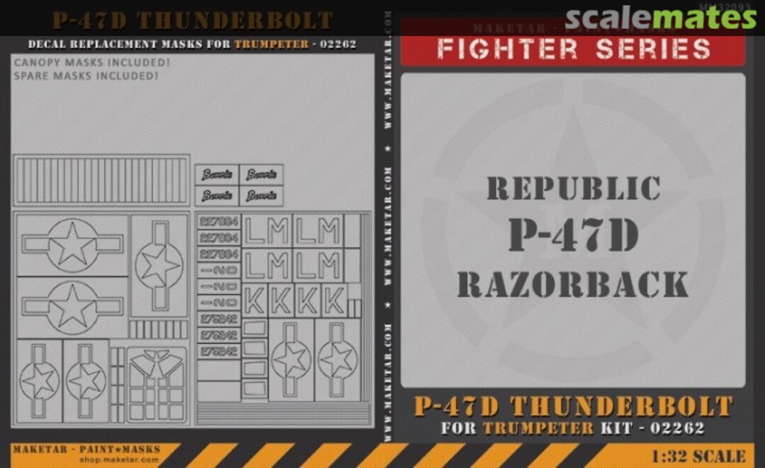 Boxart Republic P-47D Thunderbolt Razorback MM32093 Maketar Boxart Republic P-47D Thunderbolt Razorback MM32093 Maketar
