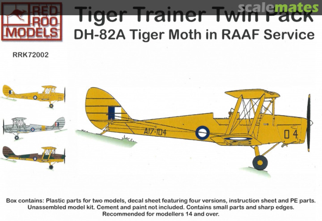 Boxart Tiger Trainer Twin Pack RRK72002 Red Roo Models Boxart Tiger Trainer Twin Pack RRK72002 Red Roo Models