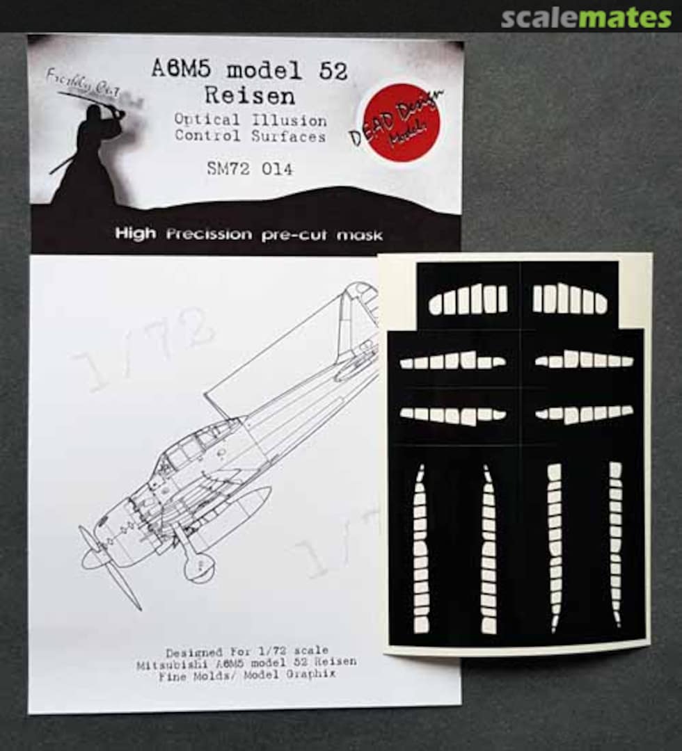 Boxart Mitsubishi A6M5 m.52 Reisen Control Surfaces SM72014 DEAD Design Models Boxart Mitsubishi A6M5 m.52 Reisen Control Surfaces SM72014 DEAD Design Models